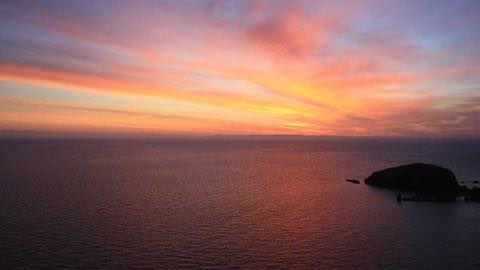 Sunset over the sea